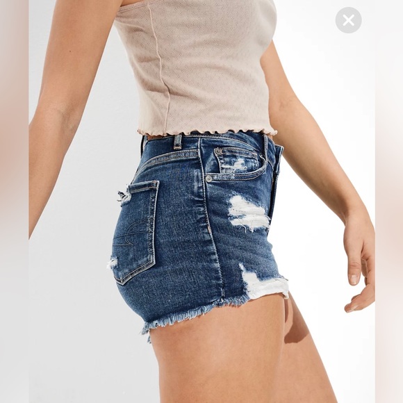 AE Ne(x)t Level High rise Denim Short Short sz 6 - Picture 2 of 15